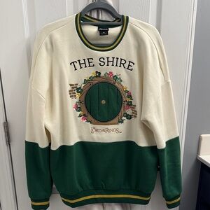 The Shire Green and Cream Sweater